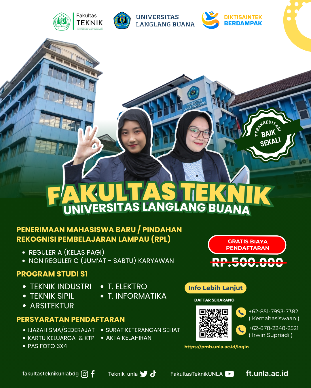 PMB FAKULTAS TEKNIK UNLA